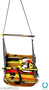 Classy Hanging Cradle - L XH XB (12.5 X3.5 X 9.5)cm, Cotton, Jhula, Pack Of:1